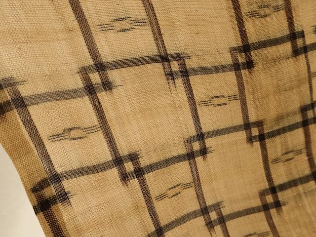 平和屋本店□希少 五代目・諏訪好風 野口花染工房 花織 紬 草木染 墨色