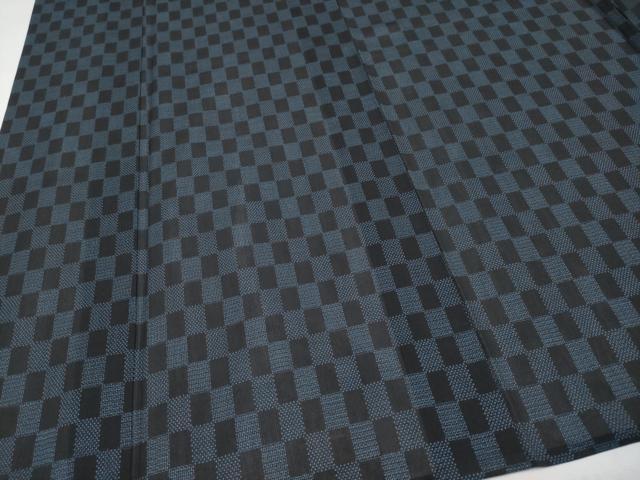 平和屋本店□極上 夏物 東郷織物謹製 本場大島紬 夏大島 手織 160亀甲