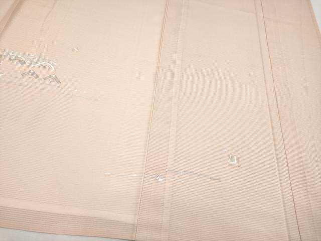 平和屋着物■極上　夏物　洗える最高級着物　＜英＞はなぶさ謹製　訪問着　絽　横段吉祥文　金彩　赤香色地　逸品　未使用　CYAA3064s5_4