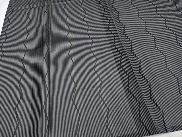平和屋着物■極上　夏物　本場琉球絣　夏琉球　手織り　草木染　織り手・松門安子　大城織物謹製　黒地　証紙付き　逸品　CYAA3068s5 平和屋着物□極上 夏物 本場琉球絣 夏琉球 手織り 草木染 織り手・松門