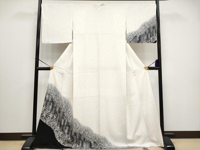 平和屋着物■極上　訪問着　草木文　暈し染め　さが美扱い　白地　逸品　CYAA3104s5