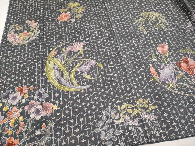 平和屋着物□極上 友禅作家の巨匠 浅井青仁 訪問着 紬地