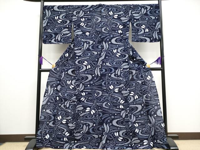 平和屋着物■極上　夏物　浴衣　有松鳴海絞り　トンボ　綿　逸品　CYAA3190s5