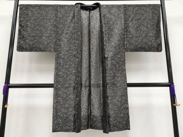 平和屋本店■極上　スリーシーズン　春夏秋　塵除け　長羽織　唐草紋紗　銀糸　逸品　未使用　CYAA3198s5