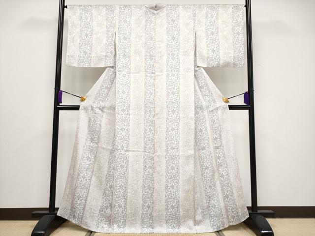 平和屋着物■極上　夏物　小紋　花唐草紋紗　暈し染め　逸品　CYAA3221s5 平和屋着物□極上 夏物 小紋 花唐草紋紗 暈し染め 逸品 CYAA3221s5