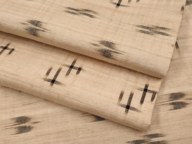 平和屋着物■極上　国指定重要無形文化財　本場久米島紬　手織　洗柿色地　逸品　CYAA3239s5