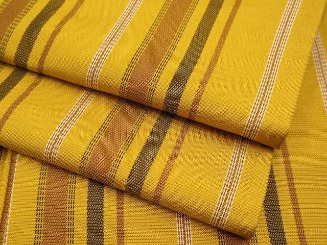 平和屋着物■極上　本場黄八丈　綾織　紬　単衣　逸品　CYAA3264s5