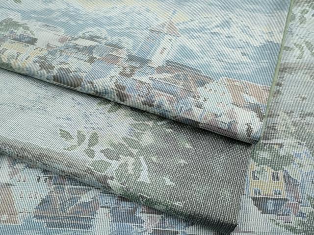 平和屋着物■極上　都喜ヱ門　本場大島紬　7マルキ　風景文　総絣　藤絹織物謹製　逸品　CYAA3268s5