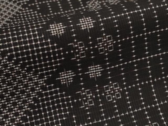 平和屋本店□極上 本場大島紬 現代龍郷絣 7マルキ 泥染め 菱繋ぎ