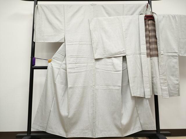 平和屋本店■極上　男性　紬　アンサンブル　キングサイズ　亀甲柄　逸品　CYAA3283s5