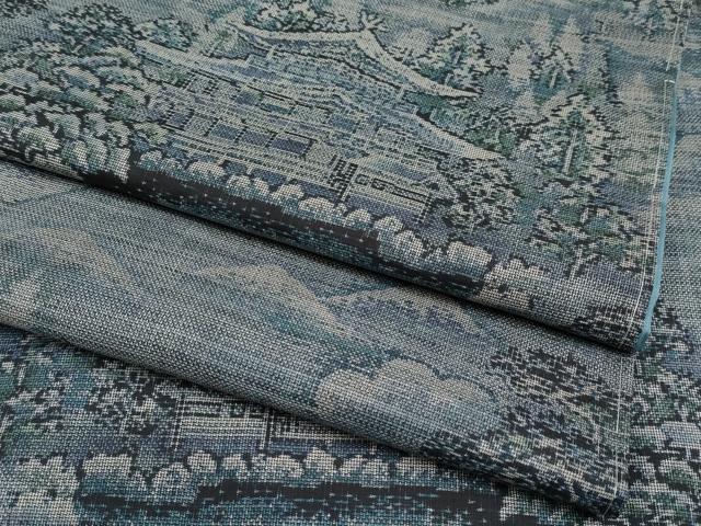 平和屋着物■極上　都喜ヱ門　本場大島紬　9マルキ　風景文　藤絹織物謹製　逸品　未使用　CYAA3312s5