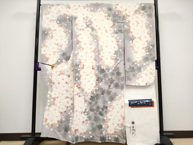 平和屋本店●極上　銀座　志ま亀　塩瀬　九寸名古屋帯　手描き　刺繍　扇子　白兎　朱色地　金糸　たとう紙付き　逸品　DZAB4810kh6 平和屋本店□極上 銀座 志ま亀 塩瀬 九寸名古屋帯 鼠 狐色地 金彩 た