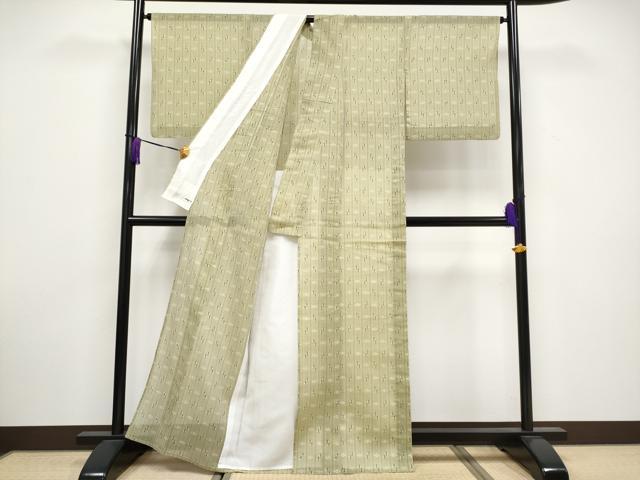 平和屋着物■極上　夏物　本場琉球絣　夏琉球　黄海松茶色地　逸品　CYAA3320s5_2