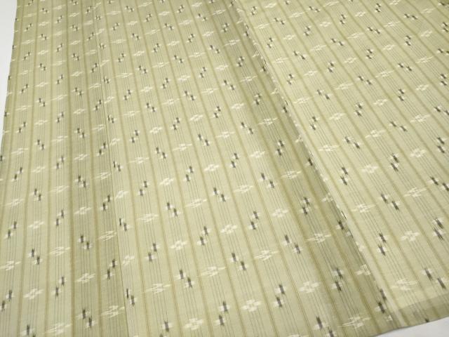 平和屋着物■極上　夏物　本場琉球絣　夏琉球　黄海松茶色地　逸品　CYAA3320s5_3