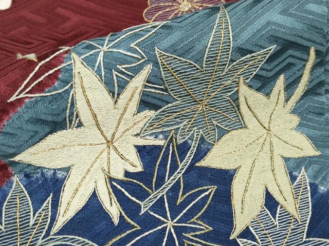 平和屋本店□極上 中国三大刺繍 相良刺繍 振袖 桶絞り 駒刺繍