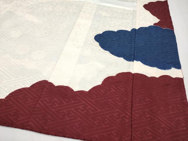 平和屋本店■極上　中国三大刺繍　相良刺繍　振袖　桶絞り　駒刺繍　雲取り舞花文　逸品　CYAA3322s5 平和屋本店□極上 中国三大刺繍 相良刺繍 振袖 桶絞り 駒刺繍