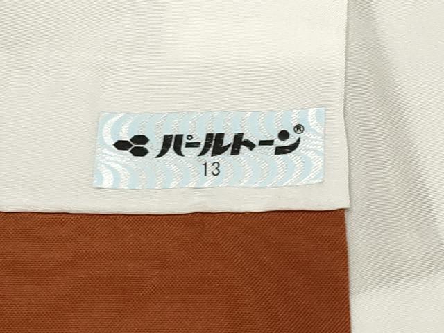 平和屋本店■極上　綿薩摩　木綿　格子柄　枯茶色地　逸品　CYAA3325s5 平和屋本店□極上 綿薩摩 木綿 格子柄 枯茶色地 逸品 CYAA3325s5