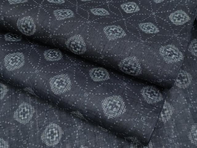 平和屋本店■極上　夏物　重要無形文化財　本場宮古上布　七宝文　苧麻　逸品　CYAA3352s5