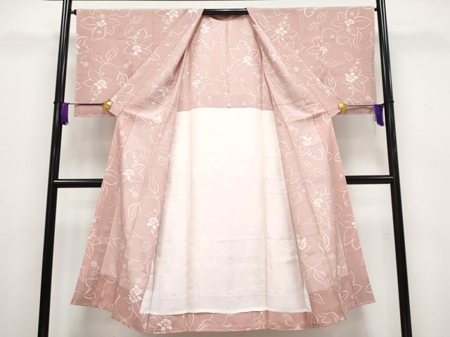 平和屋着物■上質な長襦袢　無双仕立て　草花文　ときがら茶色地　逸品　未使用　CYAA3358s5 平和屋着物□上質な長襦袢 無双仕立て 草花文 ときがら茶色地 逸品