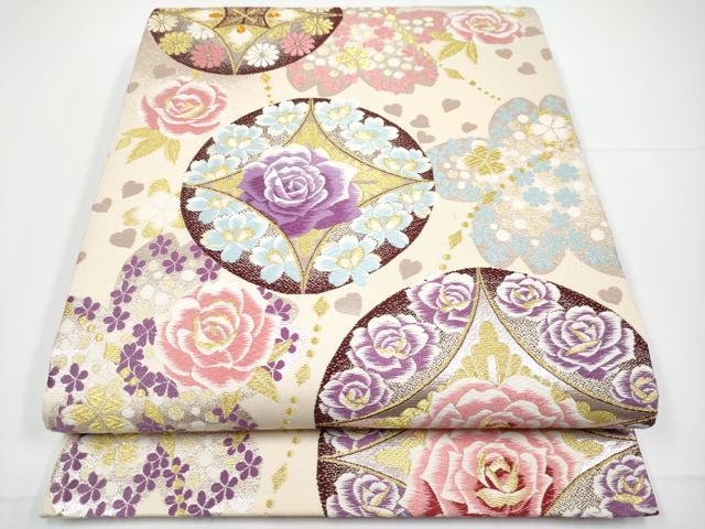 平和屋着物■極上　六通柄袋帯　唐織　花丸文　金銀糸　逸品　CYAA3364s5