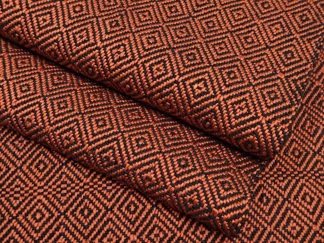 平和屋着物■希少　ざざんざ織　伊兵衛織　八寸名古屋帯　一重帯　入子菱　雀茶色地　逸品　CYAA3419s5