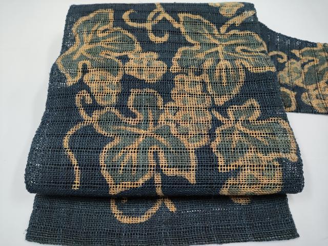 平和屋本店□極上 夏物 古代原始布 科布 八寸名古屋帯 逸品