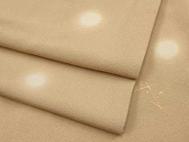 平和屋着物■極上　小紋　単衣　蛍暈し　金彩　枇杷茶色地　逸品　CYAA3554s5