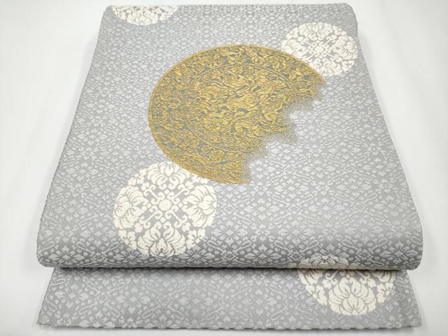 平和屋着物■極上　山口美術織物　皇室　伊勢神宮御用　西陣織　六通柄袋帯　唐織　葡萄鏡文　金糸　逸品　CYAA3595s5