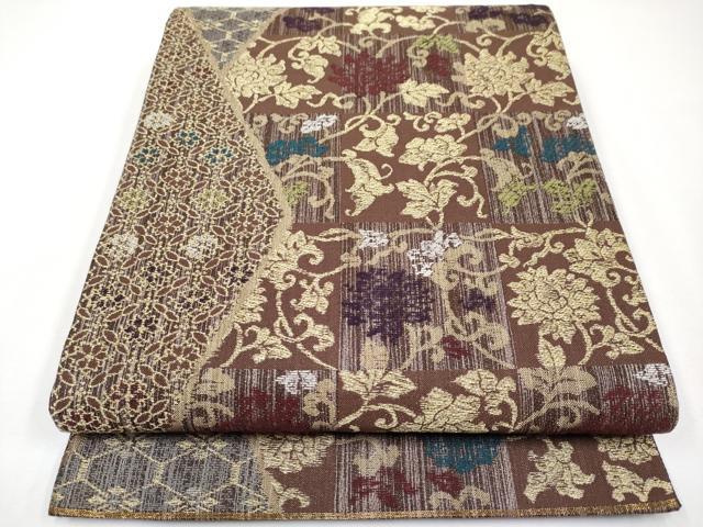 平和屋着物■極上　六通柄袋帯　更紗唐草文　金糸　逸品　CYAA3596s5