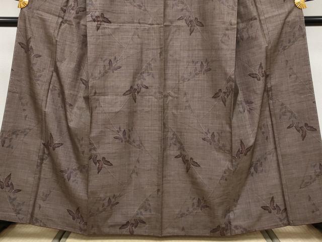 平和屋着物□極上 都喜ヱ門 本場大島紬 9マルキ 泥染め 蝶