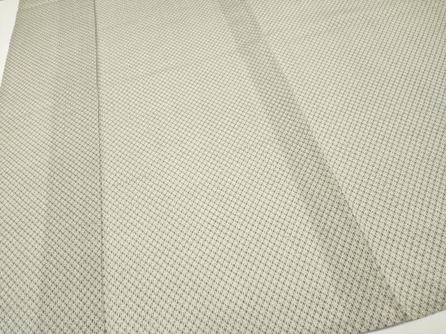 平和屋本店□極上 夏物 男性 本場大島紬 夏大島 白大島 菱繋ぎ 青磁