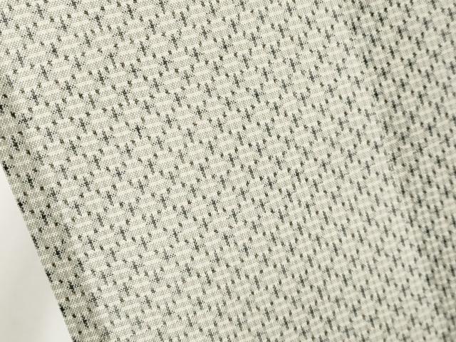 平和屋本店□極上 夏物 男性 本場大島紬 夏大島 白大島 菱繋ぎ 青磁