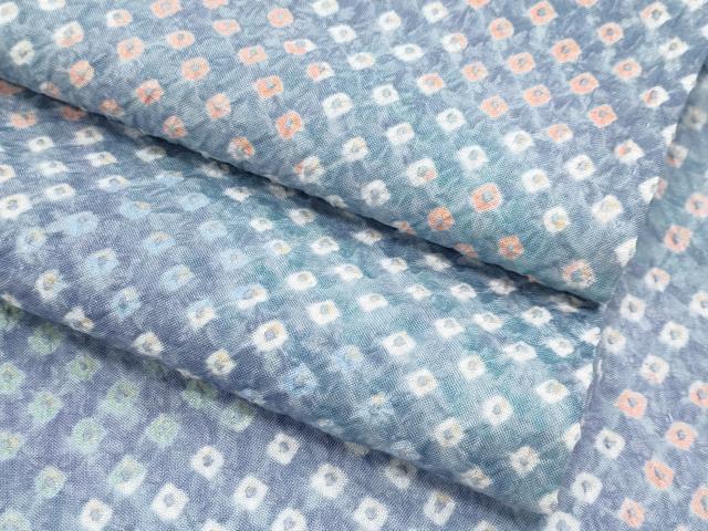 平和屋着物■極上　夏物　浴衣　有松鳴海絞り　霞文　綿　逸品　CYAA3663s5