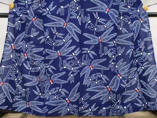 平和屋着物□極上 夏物 浴衣 有松鳴海絞り トンボ 綿 逸品 CYAA3681s5