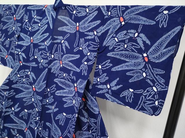 平和屋着物□極上 夏物 浴衣 有松鳴海絞り トンボ 綿 逸品 CYAA3681s5