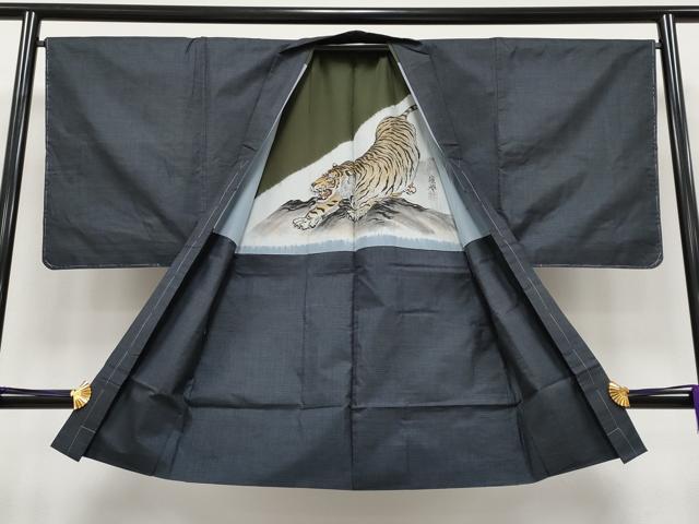 平和屋着物■極上　男性　本場大島紬　アンサンブル　100亀甲　総詰め　新納光央作　証紙付き　逸品　未使用　CYAA3701s5