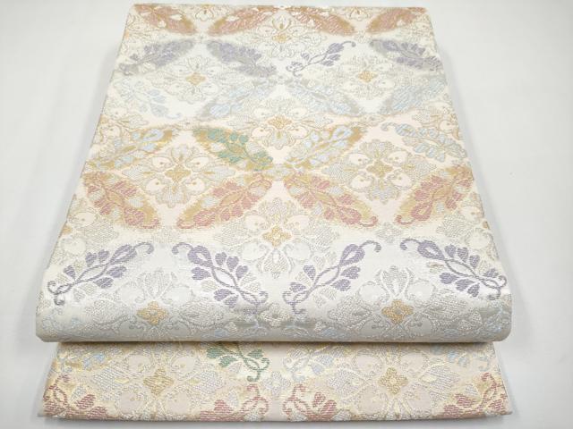 平和屋着物■極上　西陣織　六通柄袋帯　花菱文　金銀糸　逸品　CYAA3730s5