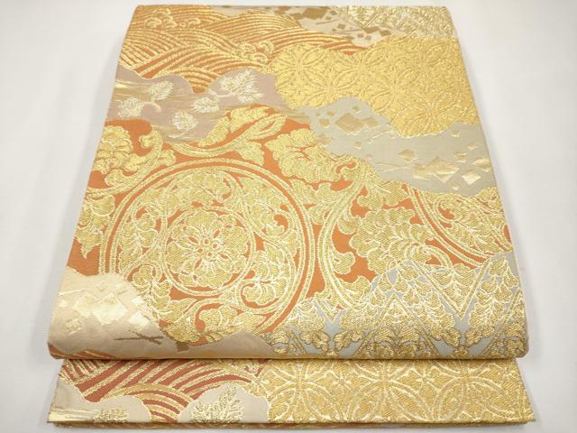 平和屋着物■極上　西陣　川島織物　六通柄　本袋帯　更紗花唐草文　金銀糸　逸品　CYAA3760s5