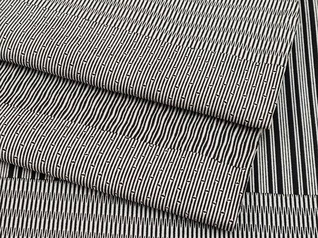 平和屋着物■極上　江戸小紋　横段文　黒地　逸品　未使用　CYAA3783s5