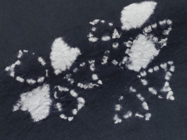 平和屋着物■極上　夏物　浴衣　絵羽　有松鳴海絞り　枝垂れ桜文　黒地　綿　逸品　CYAA3792s5_7