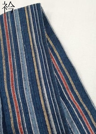 平和屋着物■極上　夏物　男性　阿波しじら織　浴衣　キングサイズ　縞　綿　逸品　CYAA3795s5_8