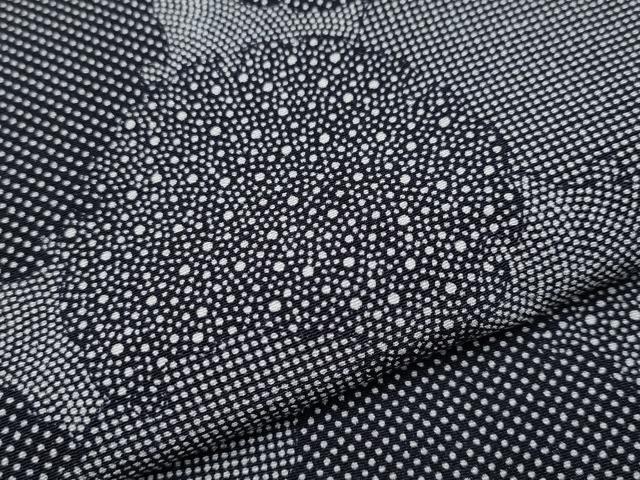 平和屋着物□極上 江戸小紋 雪輪重ね文 黒地 逸品 CYAA3831s5 小紋