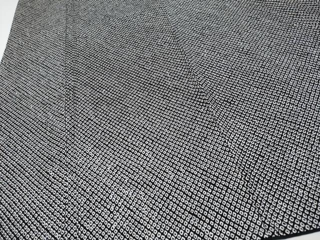 平和屋着物□極上 大変加工の良い総絞り小紋 黒地 逸品 未使用