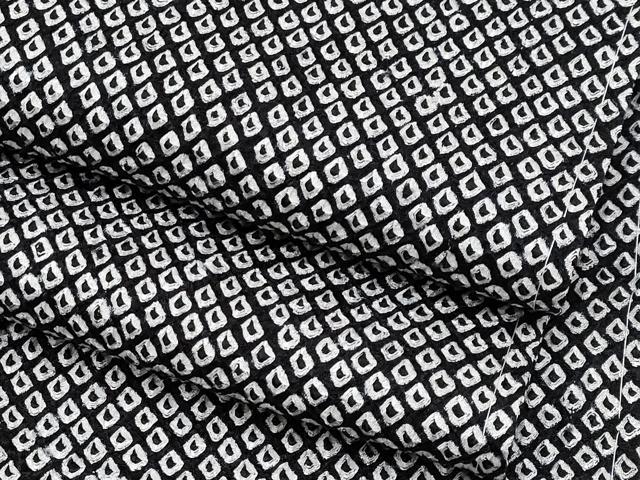 平和屋着物■極上　大変加工の良い総絞り小紋　黒地　逸品　未使用　CYAA3833s5