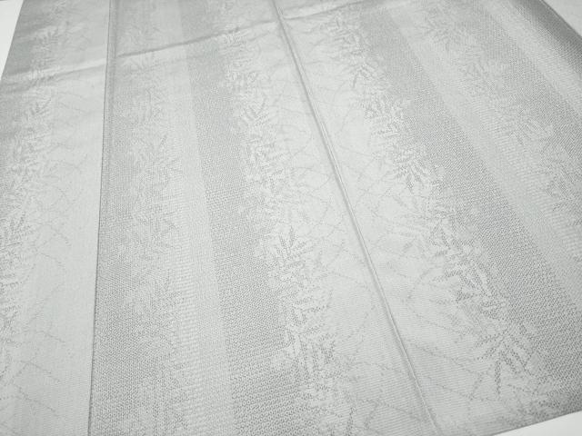 平和屋着物□極上 本塩沢 単衣 110亀甲 草木文 枯野色地