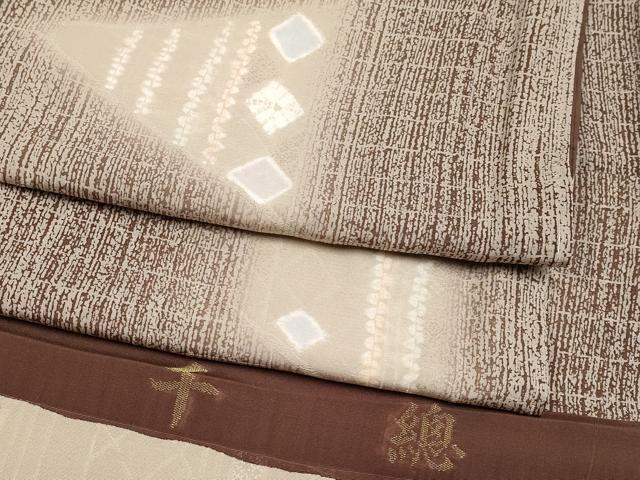 平和屋本店■極上　創業460年・千總　小紋　絞り　切嵌吉祥文　暈し染め　西武百貨店扱い　反端付き　逸品　未使用　CYAA3863s5