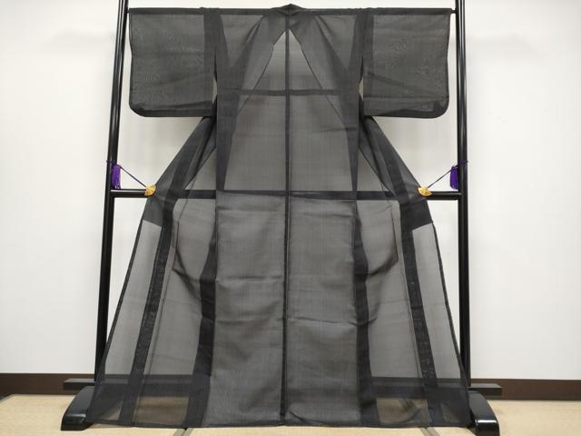 平和屋着物■極上　夏物　紗紬　縞　黒地　逸品　CYAA3906s5 平和屋着物□極上 夏物 紗紬 縞 黒地 逸品 CYAA3906s5の通販はau PAY