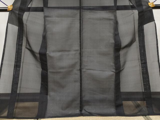 平和屋着物■極上　夏物　紗紬　縞　黒地　逸品　CYAA3906s5 平和屋着物□極上 夏物 紗紬 縞 黒地 逸品 CYAA3906s5の通販はau PAY
