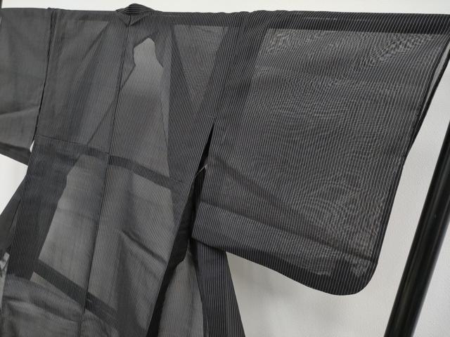 平和屋着物■極上　夏物　紗紬　縞　黒地　逸品　CYAA3906s5 平和屋着物□極上 夏物 紗紬 縞 黒地 逸品 CYAA3906s5の通販はau PAY