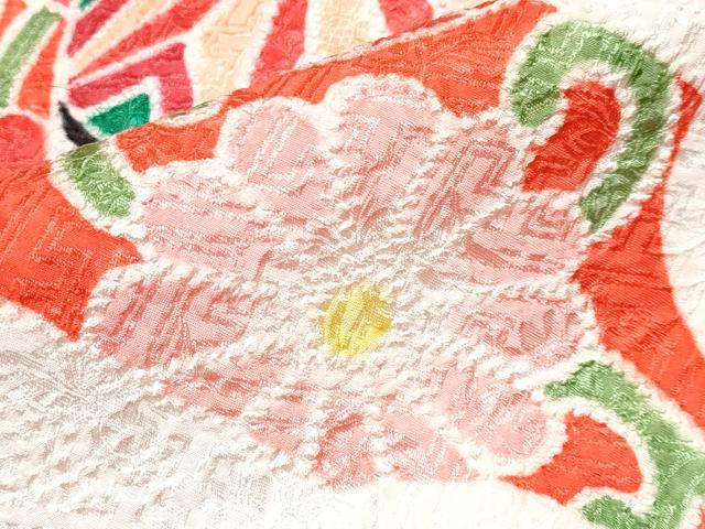 平和屋着物■極上　七五三　女の子　3歳　祝着・長襦袢セット　総絞り　鞠花文　逸品　CYAA3910s5_5